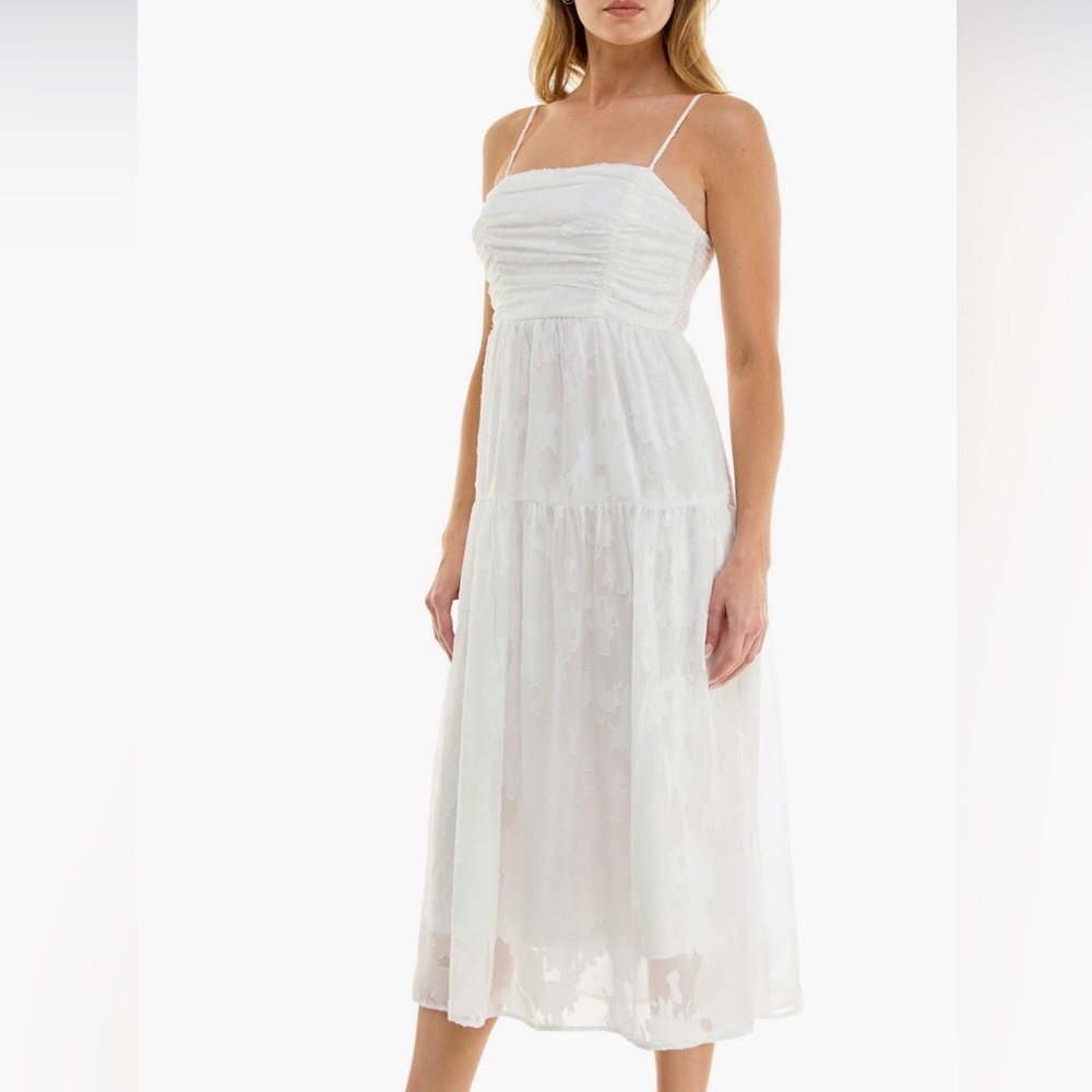 Socialite White Midi Dress